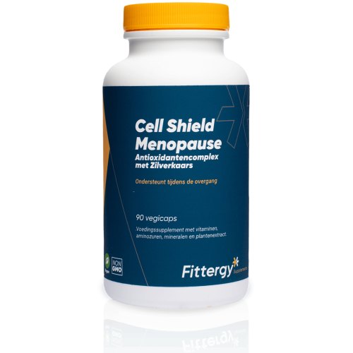 90 Vegicaps Fittergy Cell Shield Menopause Antioxidantencomplex met Zilverkaars Pot