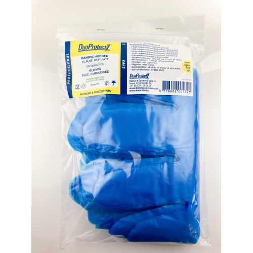Duoprotect Handschoenen Geruwd Blauw One Size 50 Stücke