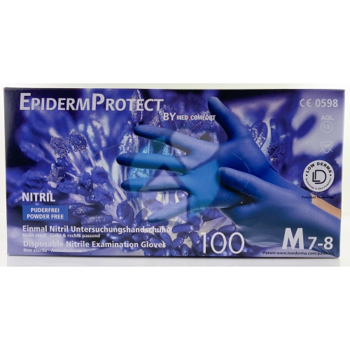 EpidermProtect Onderzoekshandschoen Nitrile Poedervrij Blauw M