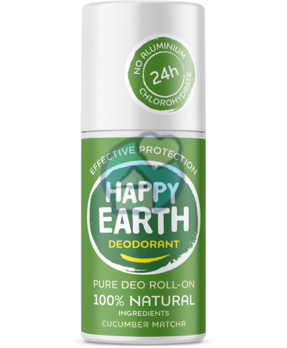 Happy Earth Pure Deo Roll-On Cucumber Matcha