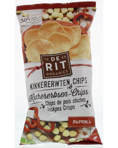 De Rit Kikkererwten Chips Paprika Biologisch