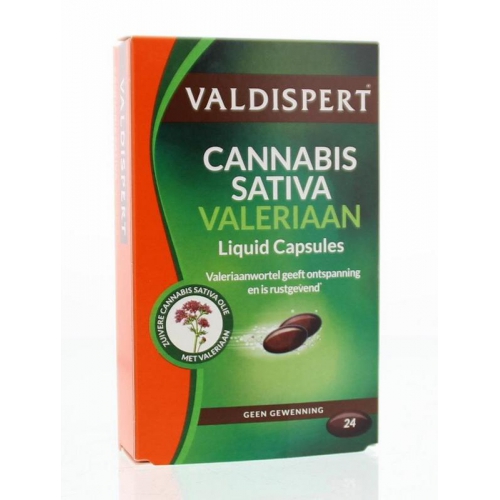 Valdispert Cannabis Sativa Valeriaan Liquid Capsules 24 capsules