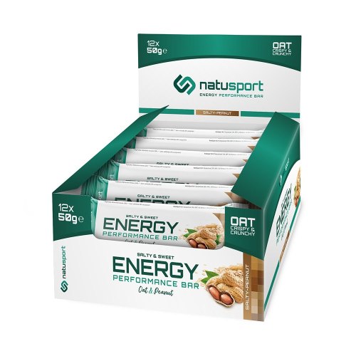 12 x 50 Gramm Natusport Energy Performance Bar Oat & Salty Peanut