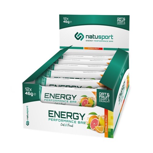 12 x 46 Gramm Natusport Energy Performance Bar Oat & Citrus Fruit