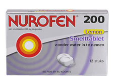 Nurofen Nurofen 200mg Lemon Smelttablet 12 tablets