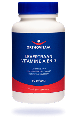 60 softgels Orthovitaal Levertraan Vitamine A en D