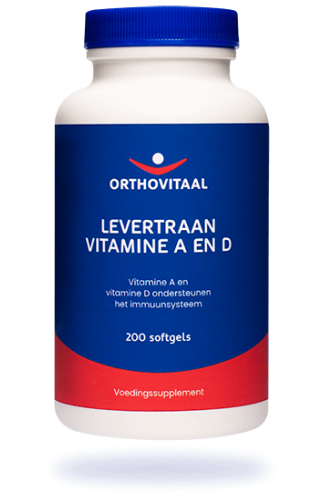 200 softgels Orthovitaal Levertraan Vitamine A en D