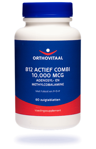Orthovitaal B12 Actief Combi 10.000 mcg met Folaat en P-5-P 60 zuigtabletten