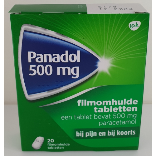 20 tabletten Panadol Gladde tablet 500 mg