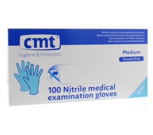 CMT Onderzoekshandschoen Nitrile Medium Blauw 100 Stücke
