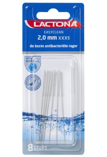 Lactona Easyclean 2,0 mm XXXS Antibacteriële Ragers  8 pieces