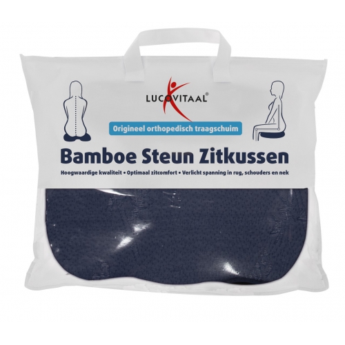 1 Stuck Lucovitaal Bamboe Steun Zitkussen Blauw