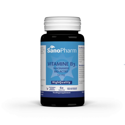 60 tabletten SanoPharm High Quality Vitamine B3 Niacinamide 50 mg