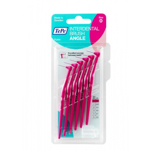 TePe Interdental Brush Angle 0,4 mm Roze Size 0 6 pieces