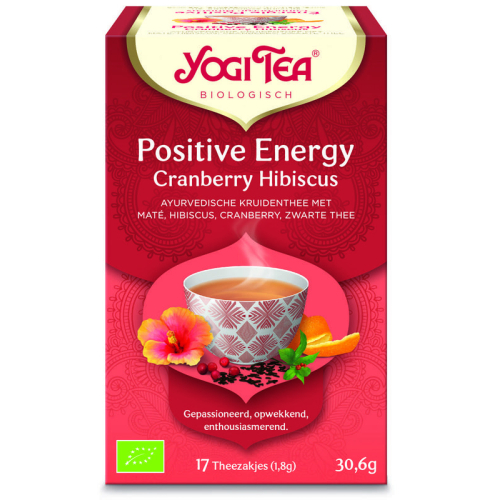 Yogi Tea Positive Energy Cranberry Hibiscus Biologisch 17 Tüte