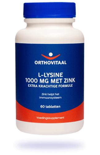 60 tabletten Orthovitaal L-Lysine 1000 mg met Zink