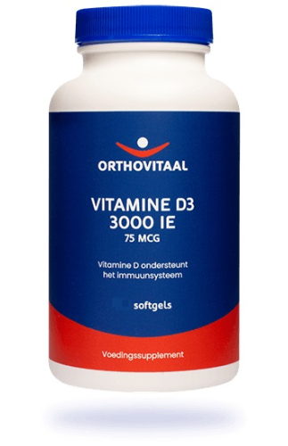 120 Softgels Orthovitaal Vitamine D3 3000 IE 75 mcg
