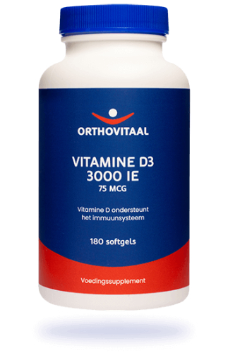 180 softgels Orthovitaal Vitamine D3 3000 IE 75 mcg