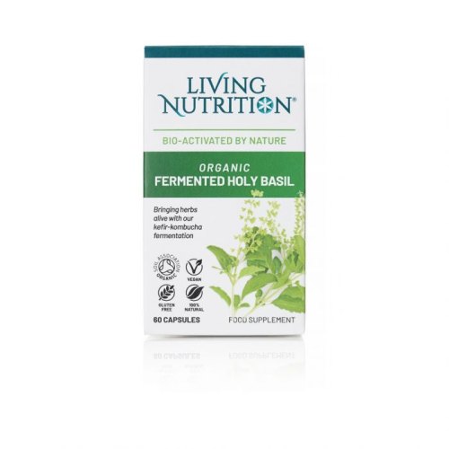 60 Kapseln Living Nutrition Fermented Holy Basil Biologisch