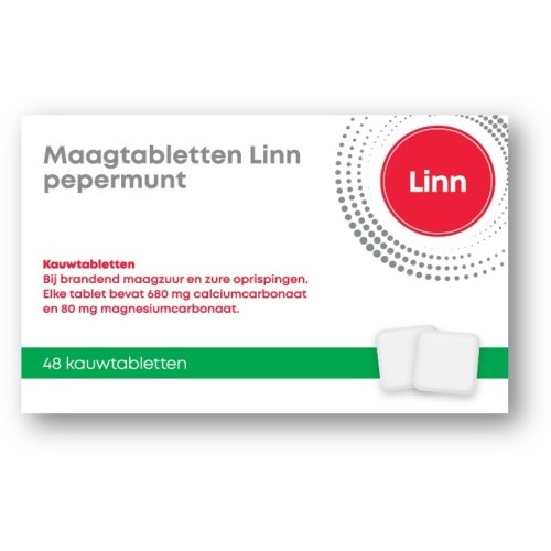 Maagtabletten Linn Pepermunt Linn 48 chewable tablets