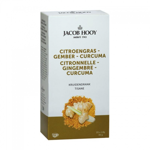 Jacob Hooy Citroengras Gember Curcuma Kruidendrank (Thee)