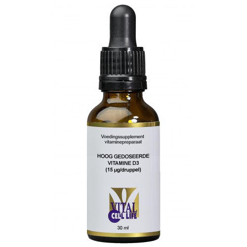 Vital Cell Life Hoog Gedoseerde Vitamine D3 15 mcg