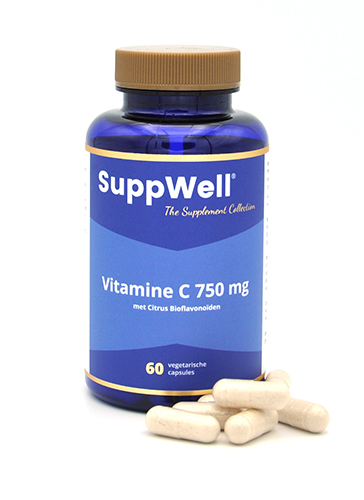 60 capsules SuppWell Vitamine C 750 mg met Bioflavonoïden
