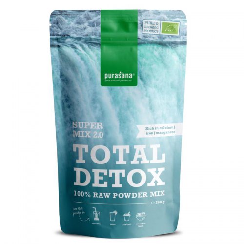 Purasana Total Detox Raw Powder Mix 2.0 Biologisch 250 Gramm