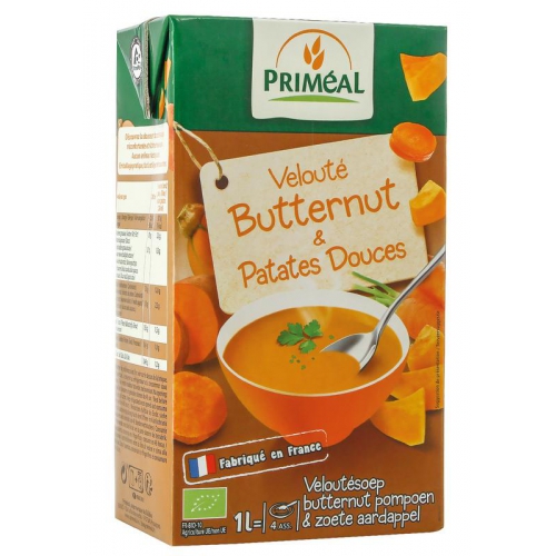 Primeal Veloutésoep Butternut Pompoen & Zoete Aardappel Biologisch 1000 Ml