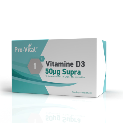 90 kauwtabletten Pro-Vital Vitamine D3 50 mcg Supra