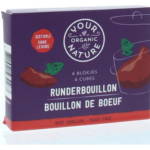 Your Organic Nature Heldere Runderbouillon Blokjes Zonder Gist Biologisch