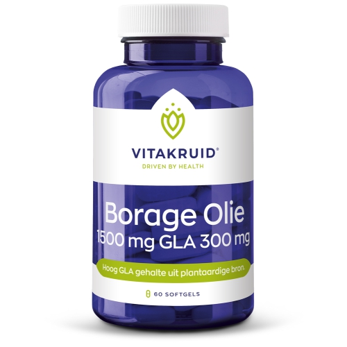 60 Softgels Vitakruid Borage Olie 1500 mg GLA 300 mg