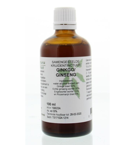 100 Ml De Cruydhof Natura Sanat Ginkgo Ginseng Tinctuur