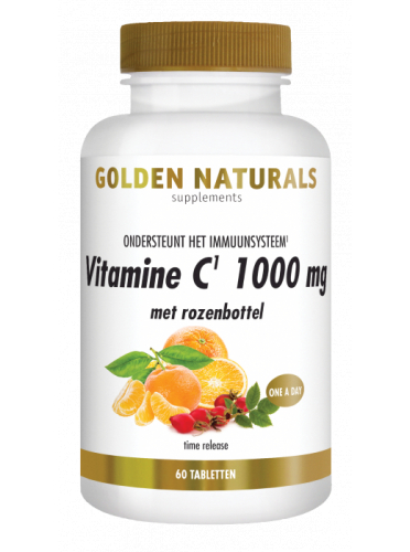Golden Naturals Vitamine C 1000 mg met Rozebottel Time Release