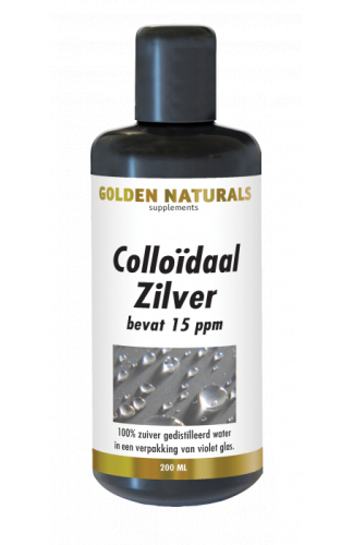 200 Ml Golden Naturals Colloidaal Zilver 15 PPM