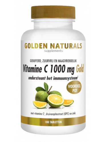 Golden Naturals Vitamine C 1000 mg Gold Voordeelpot