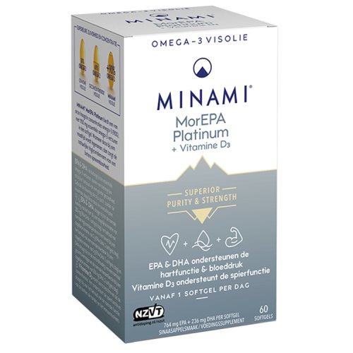 60 softgels Minami Nutrition MorEPA Platinum + Vitamine D3