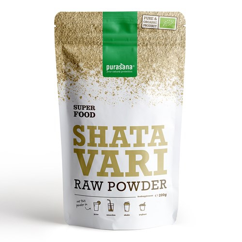 200 Gramm Purasana Shatavari Raw Powder Biologisch