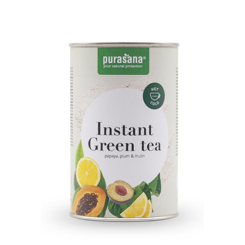 200 Gramm Purasana Instant Green Tea Papaya, Pruim & Inuline Biologisch