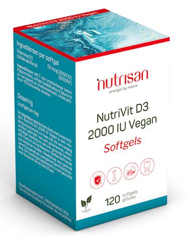 120 softgels Nutrisan NutriVit D3 2000 IU Vegan