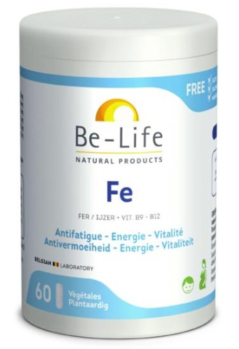 60 capsules Be-Life Fe IJzer + Vitaminen B9 en B12
