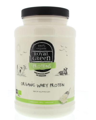 600 gram Royal Green Organic Whey Protein Biologisch