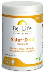 200 capsules Be-Life Natur-D 800