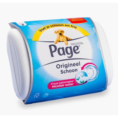 Page Vochtig Toiletpapier Origineel Schoon met Bewaardoos 38 Stücke