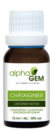 15 ml AlphaGem Chataignier - Castanea Sativa - Tamme Kastanje Biologisch
