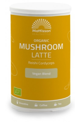 mushroom-latte-reishi-cordyceps-biologisch-mattisson-160-gram