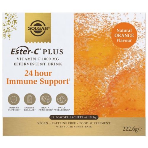 21 sachets Solgar Ester-C Plus Vitamine C 1000 mg Effervescent Drink