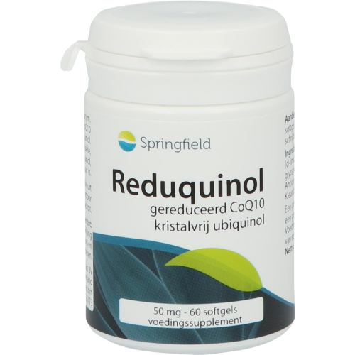 Springfield Reduquinol CoQ10 Kristalvrij Ubiquinol 50 mg 60 Softgels