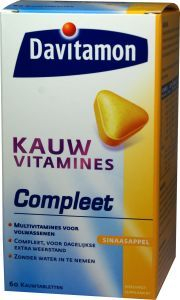 Davitamon Compleet Kauwvitamines Sinaasappel 60 Tabletten