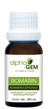 15 ml AlphaGem Romarin - Rosmarinus Officinalis - Rozemarijn Biologisch